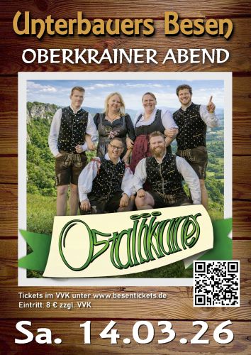 Tickets für OSTALBKRAINER | Live in Unterbauers Besen am 14.03.2026 - Karten kaufen